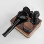Normcore Compact Espresso Tamping Station 58mm, walnut